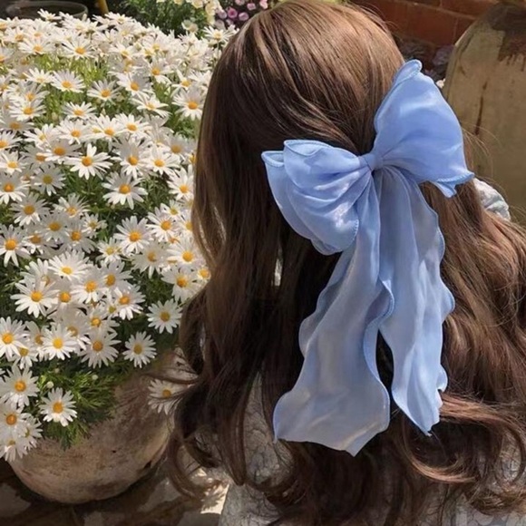 hautesales Accessories - New beautiful & dreamy blue Hair Bow Barrette 🎀🎀 hair clip ✨✨💕